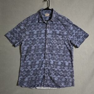 Faherty Doug Good Feather Short Sleeve Knit Shirt Aztec Size XL